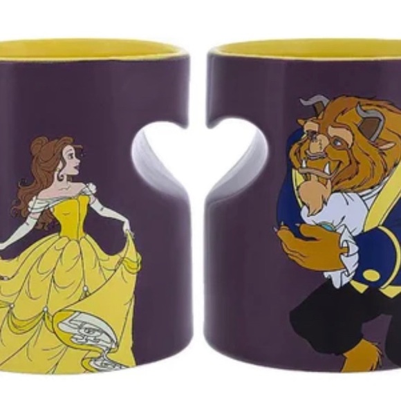 NWT Set of 2 Mug Belle and the Beast original Disney - Picture 4 of 8